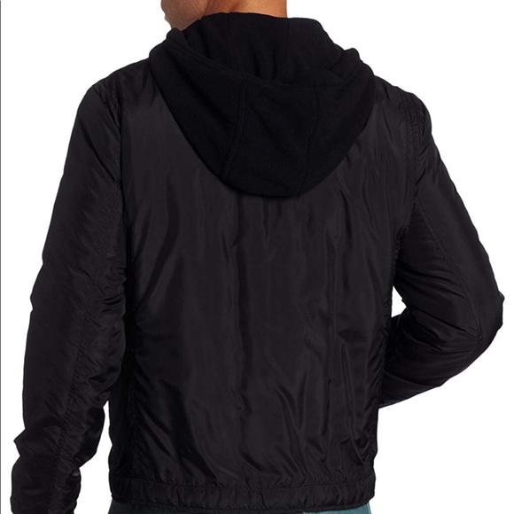 Kenneth Cole Reaction Men’s Jacket Fleece Hood - Picture 3 of 8